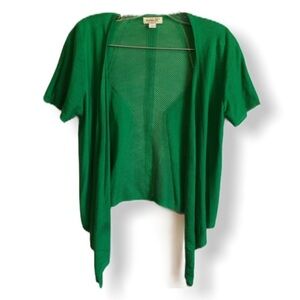 ONE WORLD Green Cardigan Sweater